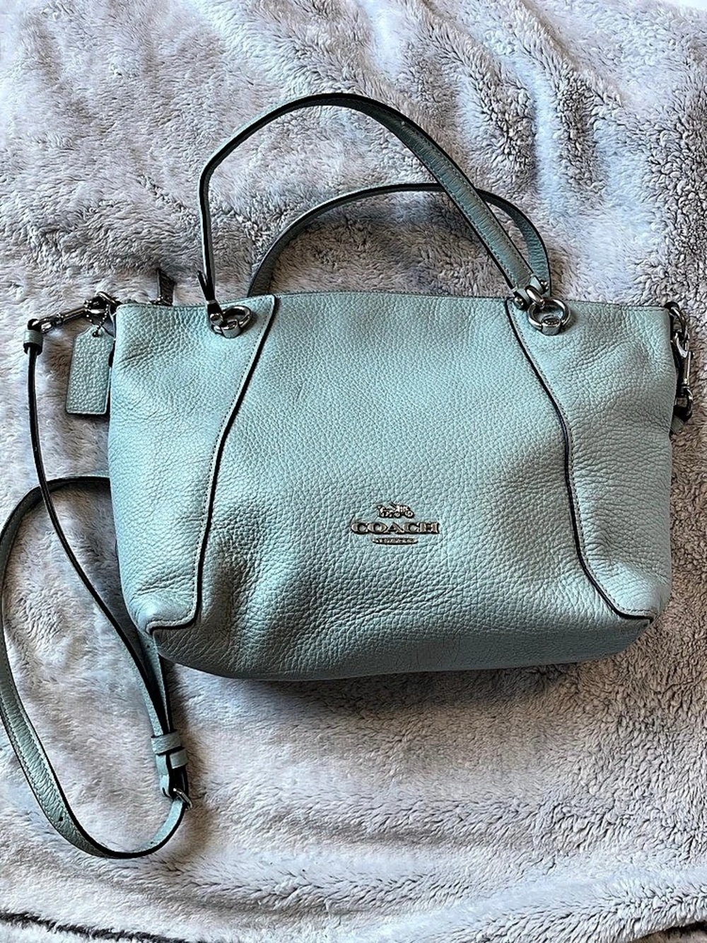 Coach Kacey Satchel Sage Green Shoulder Bag